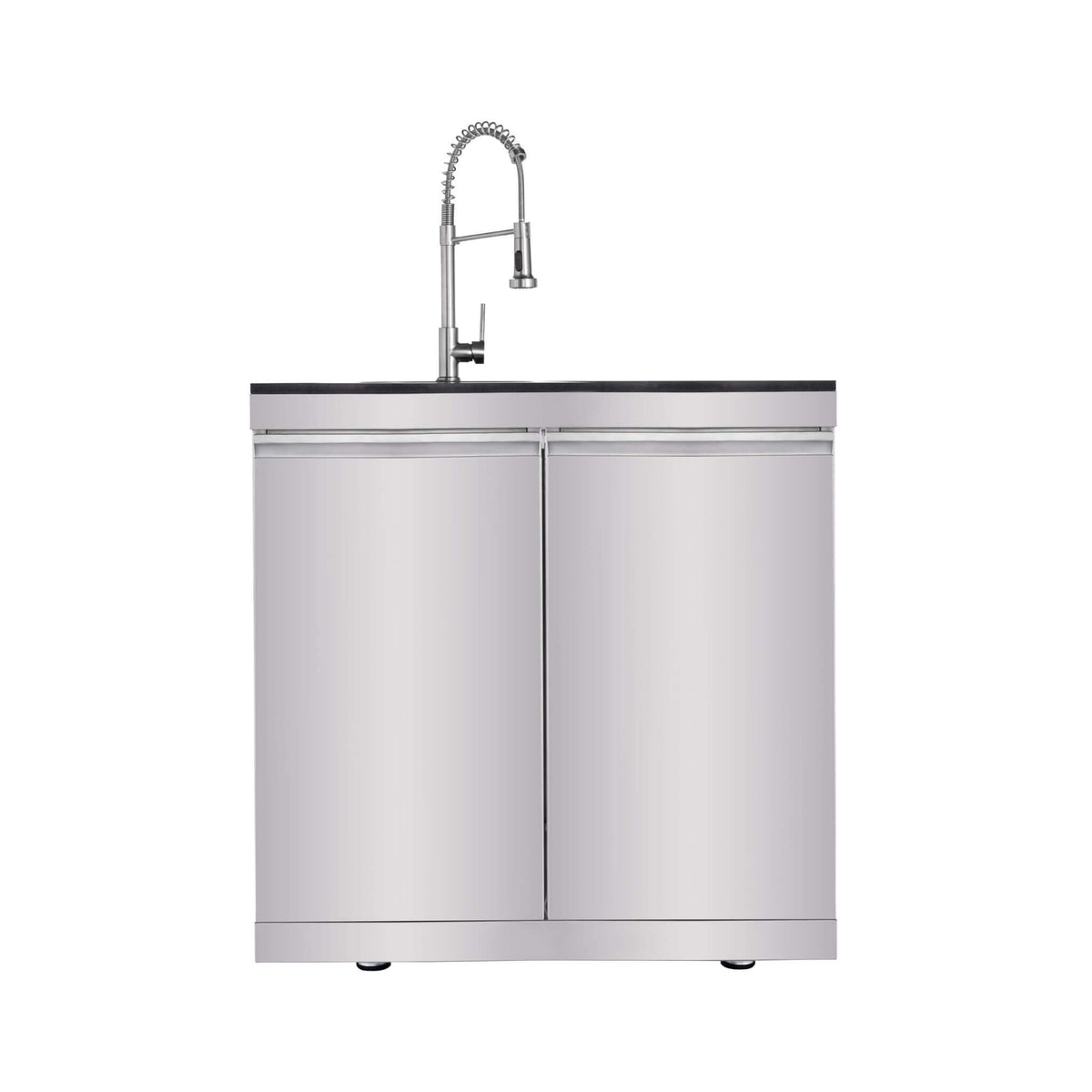Blaze 108-Inch 6-Burner Stainless Steel Outdoor Kitchen Island with 85,000 BTU Grill, Wine Cooler, Rotisserie and Granite Countertops