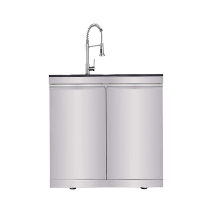 Blaze 108-Inch 6-Burner Stainless Steel Outdoor Kitchen Island with 85,000 BTU Grill, Wine Cooler, Rotisserie and Granite Countertops