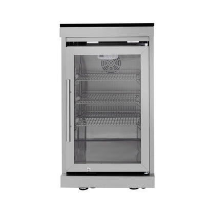 Imperial 110" Stainless Steel Outdoor Kitchen Island with 72,000 BTU 4-Burner Grill, Wine Cooler & Rotisserie