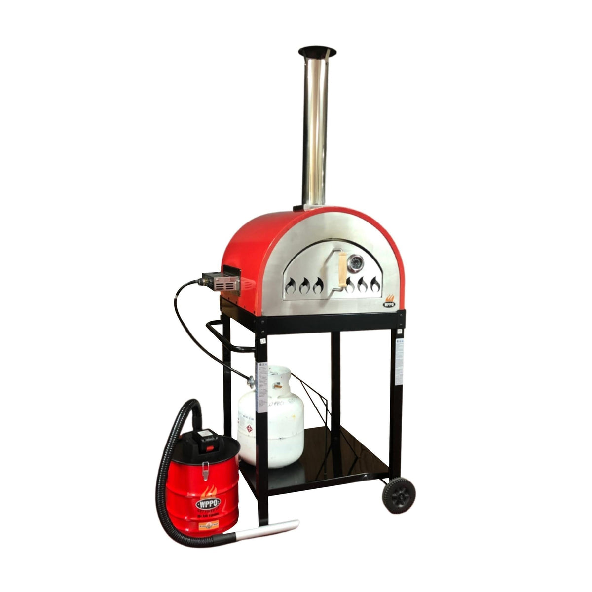 WPPO Traditional 25" Dual-Fuel Outdoor Pizza Oven with Gas Attachment – Wood & Gas