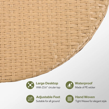 7-Piece All-Weather Rattan Outdoor Patio Sofa Set with Cushions and Coffee Table