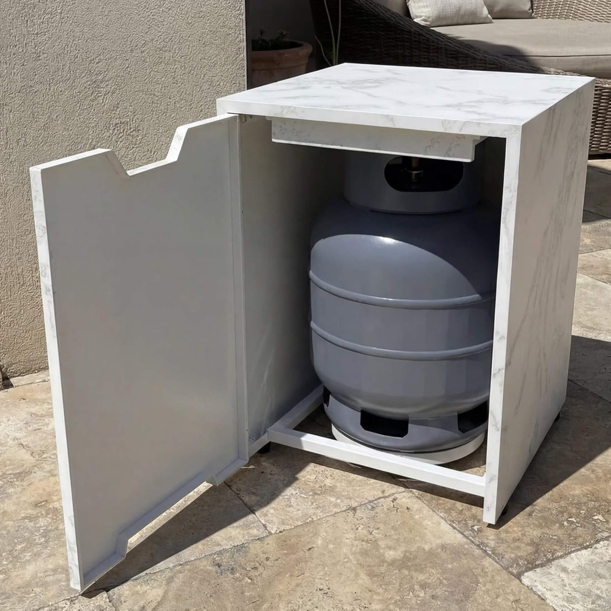71" Outdoor Fire Pit Table with Wind Guard – 60,000 BTU, Rectangular Design
