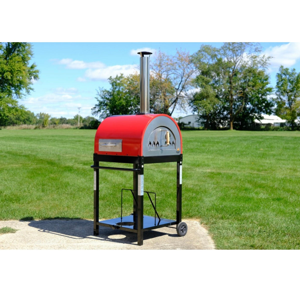 WPPO Traditional 25" Dual-Fuel Outdoor Pizza Oven with Gas Attachment – Wood & Gas