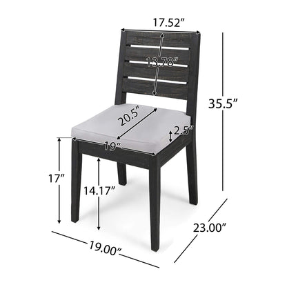 9-Piece Outdoor Dining Set with Extendable Acacia Wood Table and 8 Cushioned Chairs