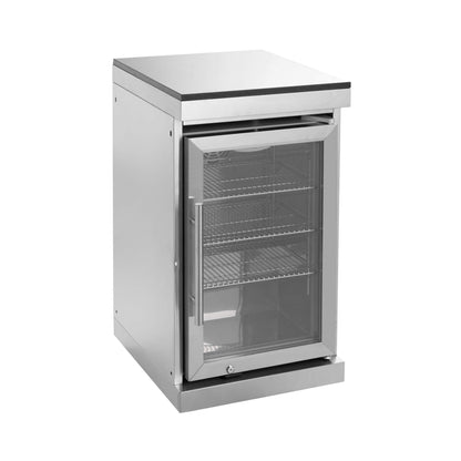 Amalfi 97-Inch 4-Burner Outdoor Kitchen Island with 72,000 BTU Grill, Wine Cooler, Rotisserie and Granite Countertops