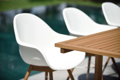 LifestyleGarden Leyland Table and 8 Chamonix Armchairs Outdoor Dining Set