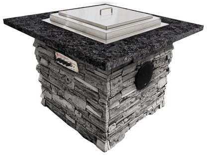 WPPO 12-Foot Modular Outdoor Kitchen Island with Natural Stone Sides and Granite Countertop
