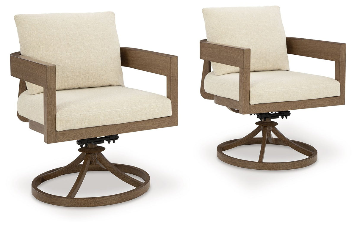Serene Bay 7-Piece Outdoor Dining Set with Cushioned Chairs – Dark Brown